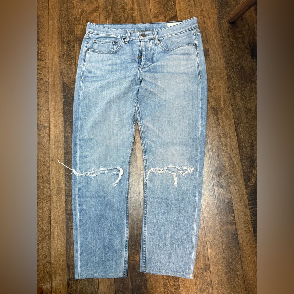 rag & bone Men's Light Blue Straight Jeans